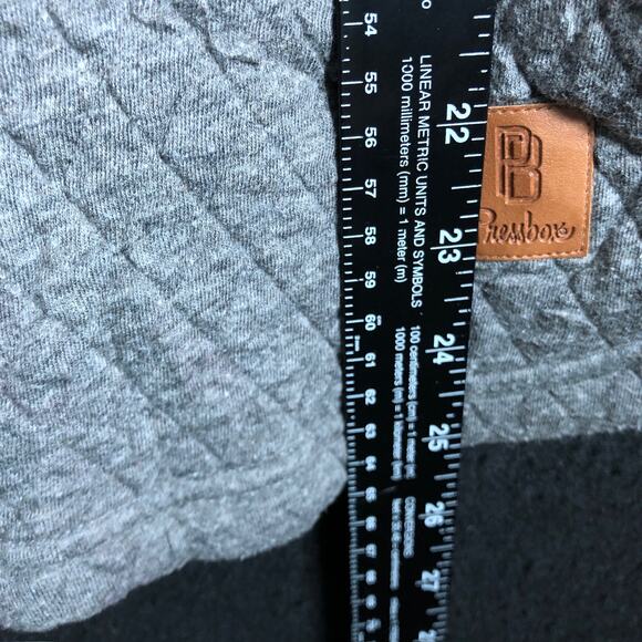 Pressbox Womens Jacket Gray Quarter-Snap Indiana Hoosiers Magnum Quilted Small - Picture 8 of 11